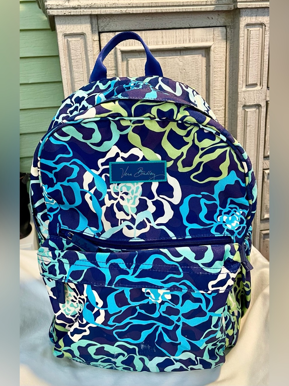 Vera Bradley Katalina XL Backpack - Lighten Up~Just Right/Lightweight/Blue/Green